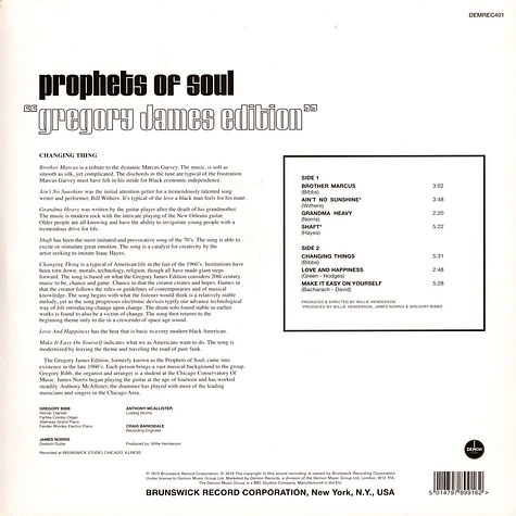 Gregory James Edition - Prophets Of Soul - Vinyl LP | HHV
