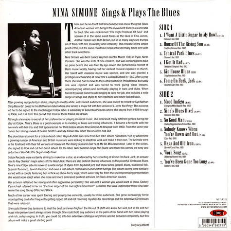 Nina Simone - Sings & Plays The Blues