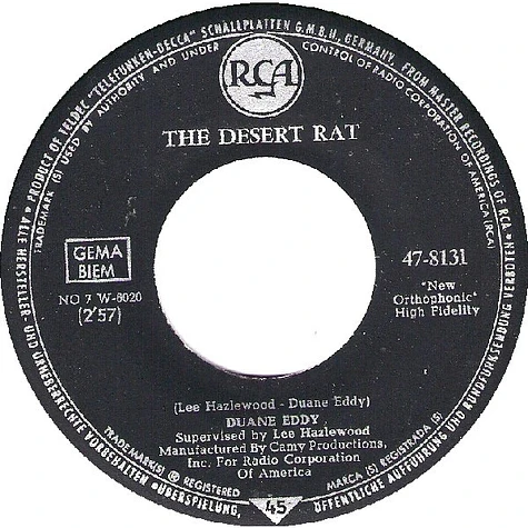 Duane Eddy - Boss Guitar / The Desert Rat