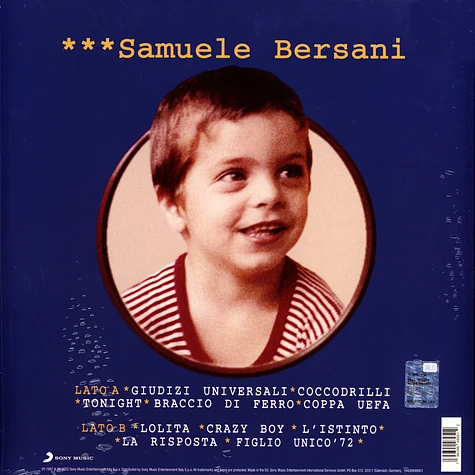 Samuele Bersani - Samuele Bersani Record Store Day 2022 Orange Vinyl Edition