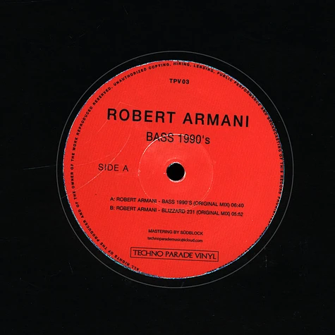 Robert Armani - Bass 1990's