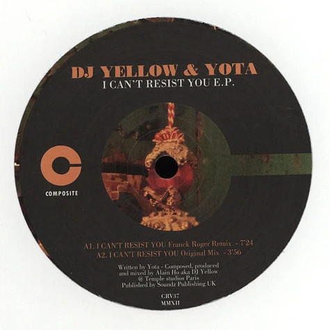 DJ Yellow & Yota - I Can't Resist You E.P.