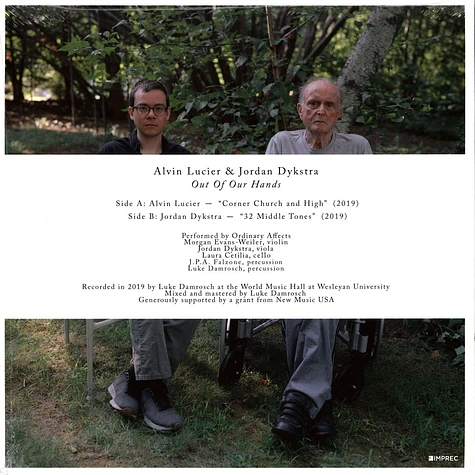 Alvin Lucier & Jordan Dykstra - Out Of Our Hands