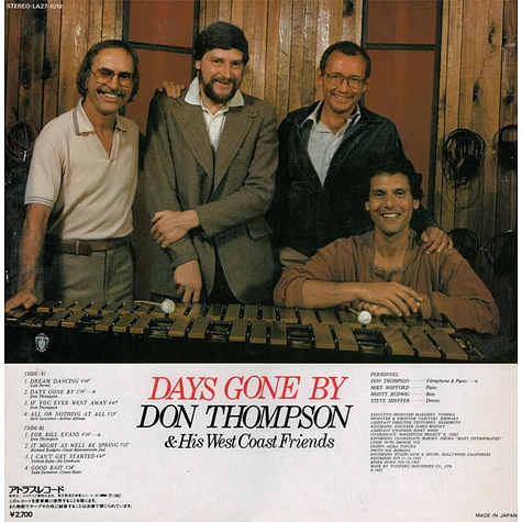 Don Thompson & His West Coast Friends - Days Gone By