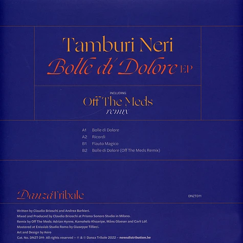 Tamburi Neri - Bolle Di Dolore EP Off The Meds Remix