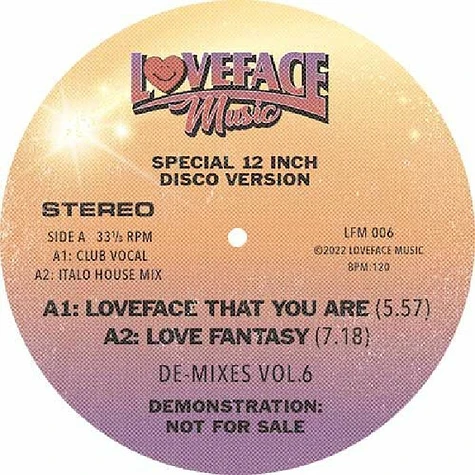 Loveface - De Mixes Volume 6