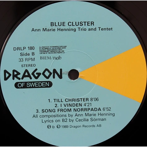 Blue Cluster - Ann Marie Henning Trio And Tentet