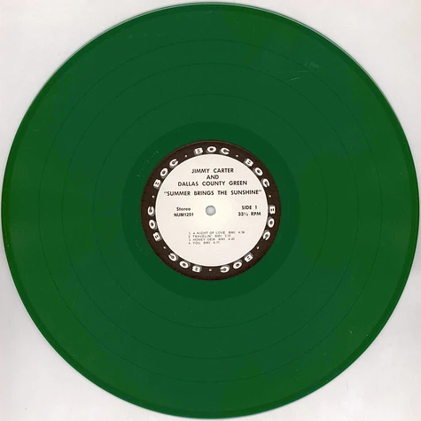 Jimmy Carter & The Dallas County Green - Summer Brings The Sunshine Green Vinyl Edition