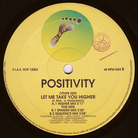 Positivity - Let Me Take You Higher