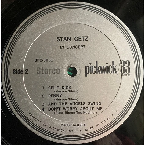 Stan Getz - Stan Getz In Concert