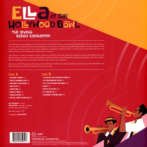 Ella Fitzgerald - Ella At The Hollywood Bowl: The Irving Berlin Songbook Indie Exclusive Yellowgold Vinyl Edition