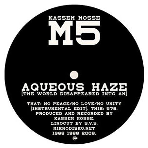 Kassem Mosse - Aqueous Haze (The World Dissappeared Into An)