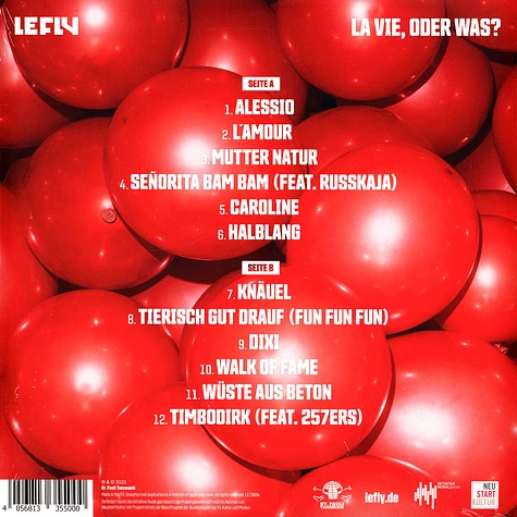 Le Fly - La Vie, Oder Was? Transparent Red Vinyl Edition