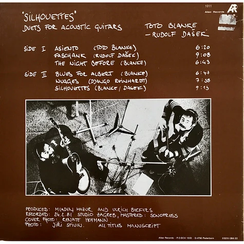 Toto Blanke, Rudolf Dašek - Silhouettes - Duets For Acoustic Guitars