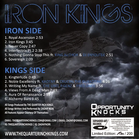 The Quarter Inch Kings - Iron Kings Colored Vinyl Edition