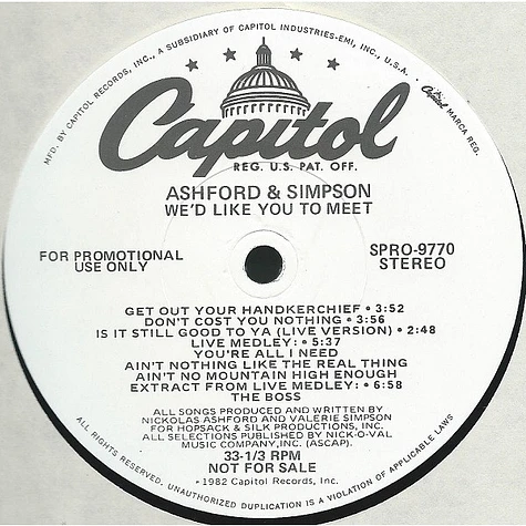 Ashford & Simpson - We'd Like You To Meet