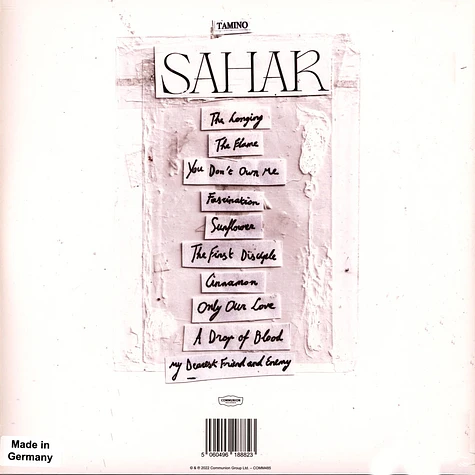 Tamino - Sahar Indie Exclusive Artprint Vinyl Edition