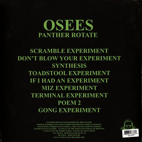 Osees (Thee Oh Sees) - Panther Rotate Clear Yellow Splattered Vinyl Edition