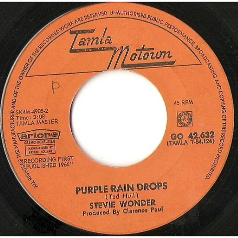 Stevie Wonder - Uptight (Everything's Alright) / Purple Rain Drops
