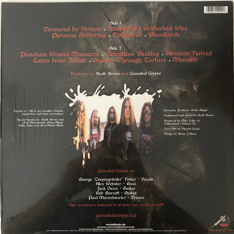 Cannibal Corpse - Vile - Vinyl LP - 2016 - EU - Reissue | HHV