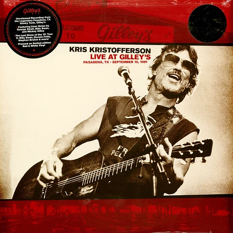 Kris Kristofferson - Live At Gilley's Pasadena, TX: September 15, 1981 White Marbled Vinyl Edition
