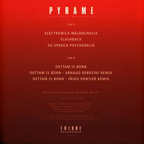 Pyrame - Electronica Melancholia EP