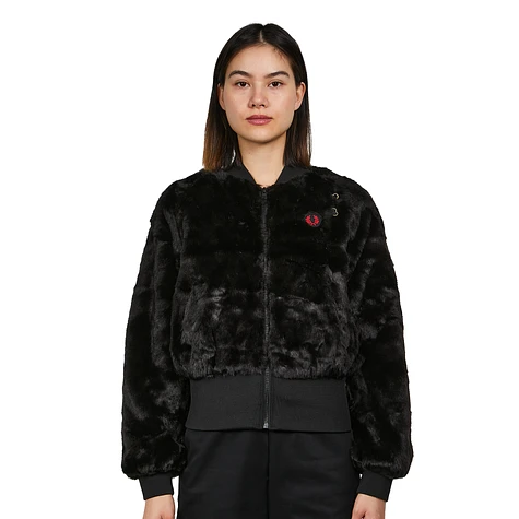 Fred Perry x Amy Winehouse Foundation - Heart Detail Faux Fur Jacket