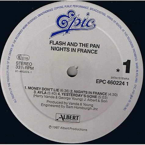 Flash & The Pan - Nights In France