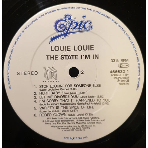 Louie Louie - The State I'm In