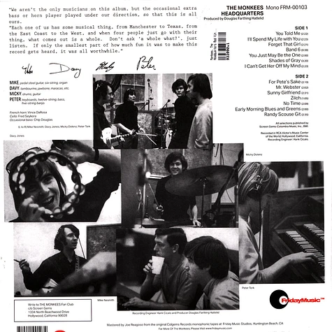 The Monkees - Headquarters Red Vinyl Mono Edition