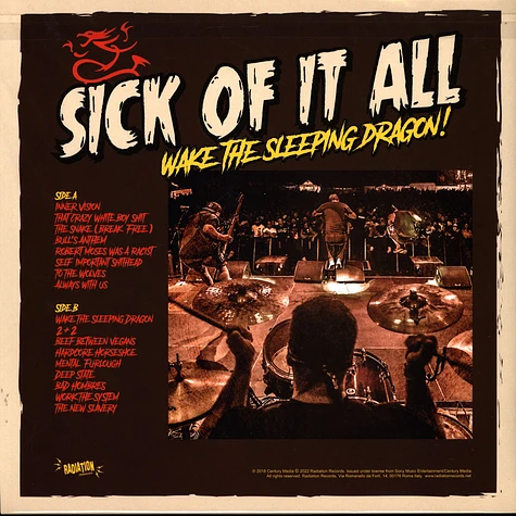 Sick Of It All - Wake The Sleeping Dragon! Black Vinyl Edition