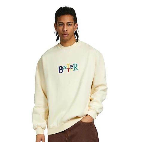 cream crewneck sweatshirt