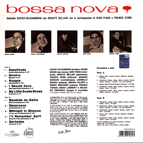 Quintetto Basso - Valdambrini - Bossa Nova!