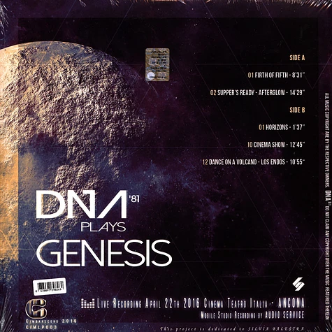Dna '81 - D.N.A. Plays Genesis