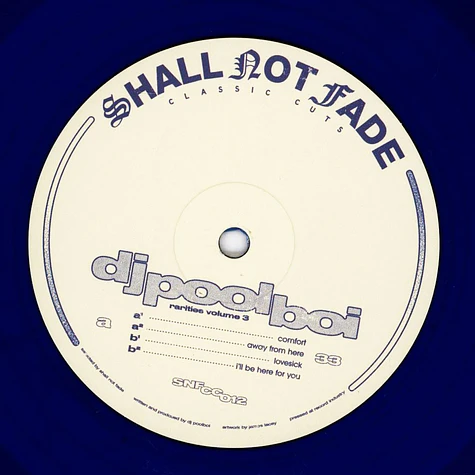 DJ Poolboi - Rarities Volume 3 Blue Vinyl Edition