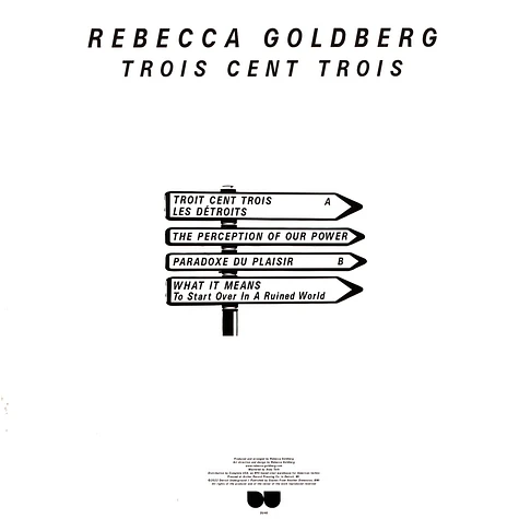 Rebecca Goldberg - Trois Cent Trois