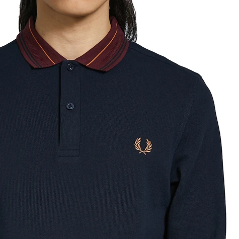 Fred Perry - Striped Collar LS Polo Shirt