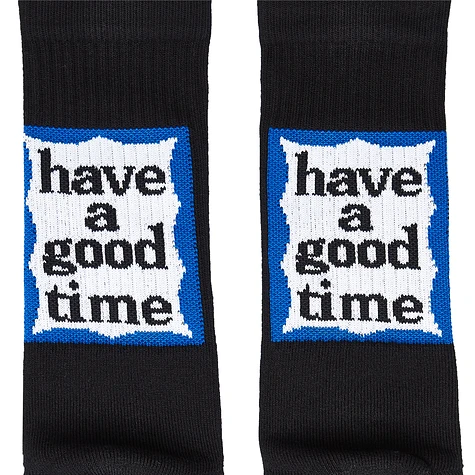 have a good time - Back Blue Frame Socks