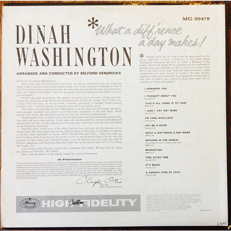 Dinah Washington - What A Diff'rence A Day Makes!