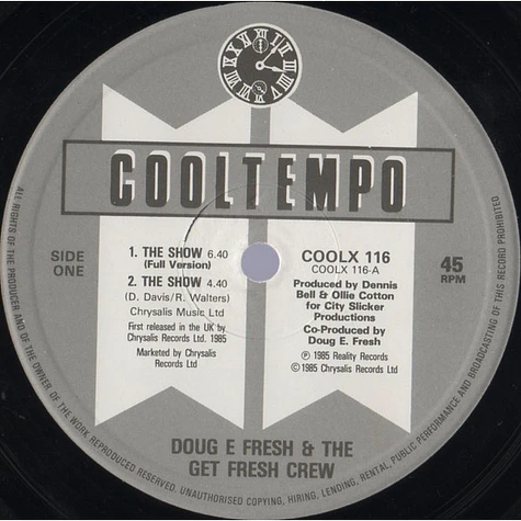 Doug E. Fresh And The Get Fresh Crew / Doug E. Fresh & M.C. Ricky D - The Show / La Di Da Di