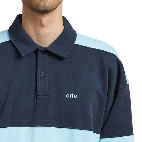 Arte Antwerp - Striped Polo Fleece