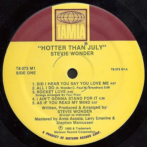 Stevie Wonder - Hotter Than July