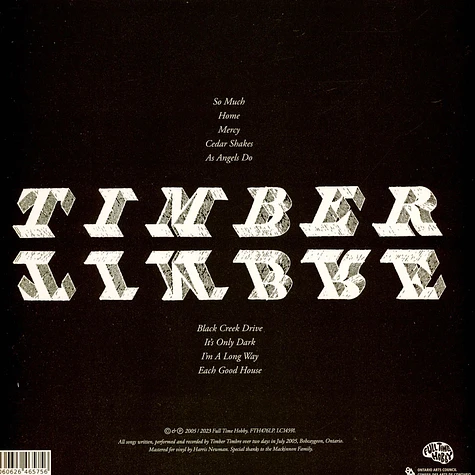 Timber Timbre - Cedar Shakes Clear Vinyl Edition