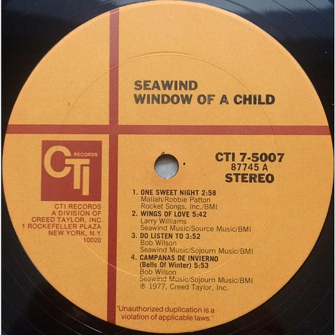 Seawind - Window Of A Child