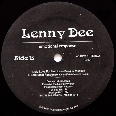Lenny Dee - Emotional Response