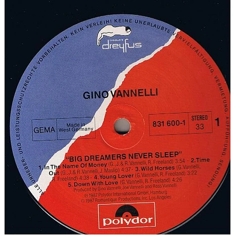 Gino Vannelli - Big Dreamers Never Sleep