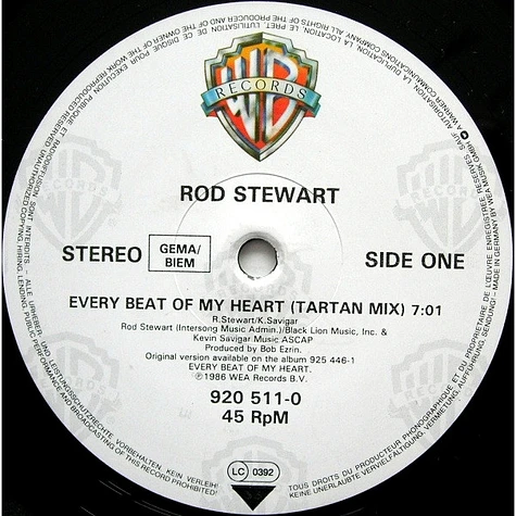 Rod Stewart - Every Beat Of My Heart (Tartan Mix)