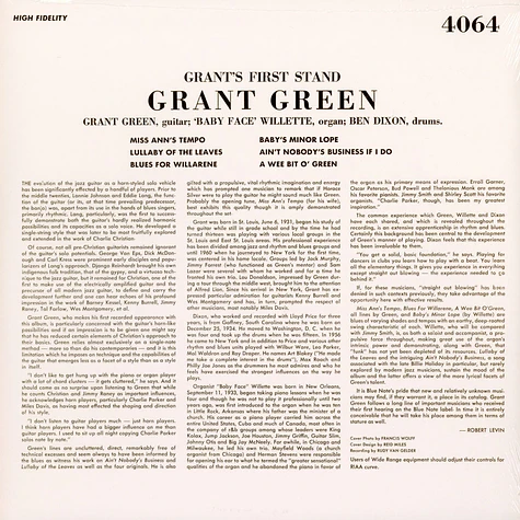Grant Green - Grant's First Stand