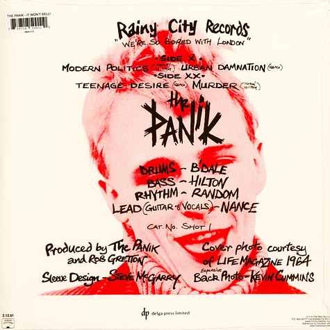 The Panik - It Won't Sell Black Friday Record Store Day 2022 Edition