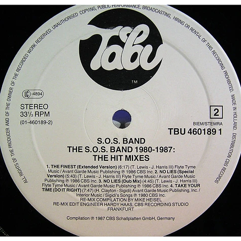 The S.O.S. Band - The SOS Band 1980-1987: The Hit Mixes